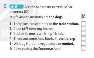 Giải sách bài tập Tiếng Anh 6 trang 13 Unit 1: Towns and cities Language Focus