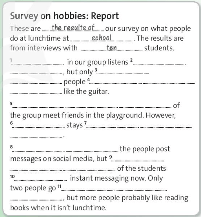 SBT Tiếng Anh 7 Friends plus trang 19 Unit 2 Writing