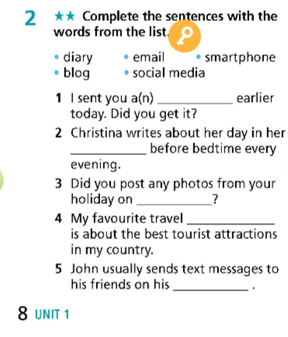 SBT Tiếng Anh 9 Right on Unit 1 Vocabulary (trang 8)