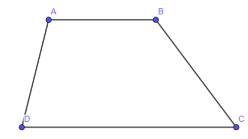 Cho hình thang ABCD có AB và CD song song với nhau. Phát biểu nào dưới đây là đúng