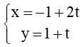 Phương trình nào dưới đây là phương trình tham số của một đường thẳng song song