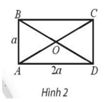 Cho hình chữ nhật ABCD có tâm O và AD = 2a, AB = a Tính trang 100 SBT Toán 10 Tập 1