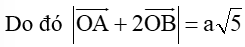 Cho tam giác OAB vuông cân, với OA = OB = a