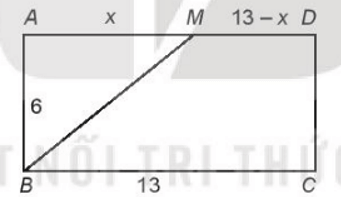 Cho hình chữ nhật ABCD có AB = 6 cm, AD = 13 cm