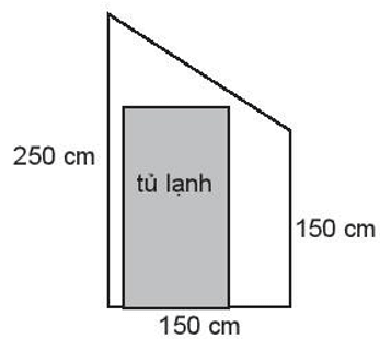 Nhà bạn Nam định đổi tủ lạnh và dự định kê vào vị trí dưới cầu thang