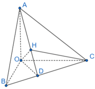 Cho tứ diện OABC có OA OB OC đôi một vuông góc với nhau Gọi H là hình chiếu