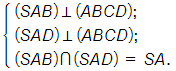 Cho hình chóp S ABCD có đáy ABCD là hình vuông tâm O Hai mặt phẳng SAB và SAD