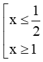 Tập nghiệm của bất phương trình (1/2)^(2x^2-x+1) nhỏ hơn hoặc bằng (1/4)^x là