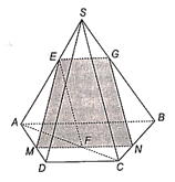 Cho hình chóp S.ABCD có đáy ABCD là hình thang (AB // CD). Gọi E là một điểm bất kì thuộc cạnh SA