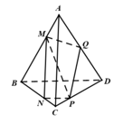 Cho tứ diện ABCD. Một mặt phẳng cắt các cạnh AB, BC, CD, DA của tứ diện lần lượt tại các điểm M, N, P, Q