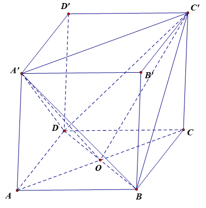 Cho hình lập phương ABCD.A'B'C'D' có cạnh bằng a