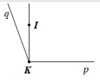 Cho góc pKq bằng 100° và một điểm I nằm trong góc đó (ảnh 2)