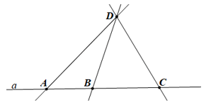 Vẽ đường thẳng a. Lấy ba điểm A, B, C thuộc a (ảnh 1)