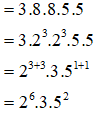 Hãy phân tích các số A, B sau đây ra thừa số nguyên tố: A = 6^2.9^3 