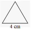 Cắt ba hình tam giác đều có cạnh 4cm rồi ghép thành một hình thang cân