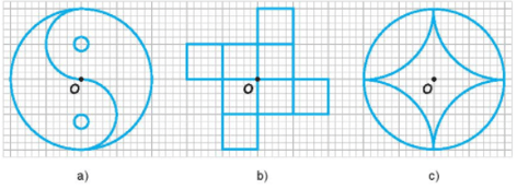 Em hãy vẽ thêm vào mỗi hình dưới đây để được các hình có điểm O là tâm đối xứng