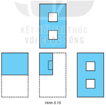 Từ một mảnh giấy màu hình chữ nhật có kích thước 3cm x 5cm, em hãy trình bày