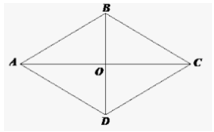 Hình thoi ABCD có tâm đối xứng O. Biết OA = 3cm, OB = 2 cm. Hãy tính diện tích