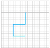 Hình dưới đây là một đường gấp khúc có độ dài bằng 4 đơn vị. Em hãy vẽ thêm vào hình