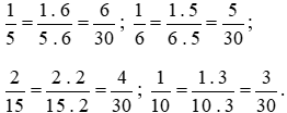 Các phân số sau đây được sắp xếp theo một quy luật, hãy quy đồng