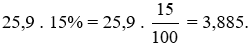 Tính: a) 45% của 300; b) 15% của 25,9; c) 2,8% của −50