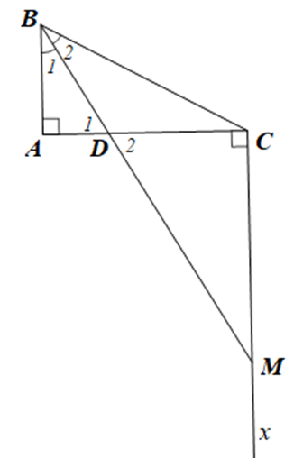 Cho tam giác ABC vuông tại A (AB < AC), BD là tia phân giác của góc ABC (D thuộc AC)
