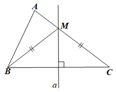 Cho tam giác ABC có AB < AC. Đường trung trực của đoạn thẳng BC cắt cạnh AC tại M