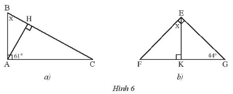 Tính số đo x trong Hình 6