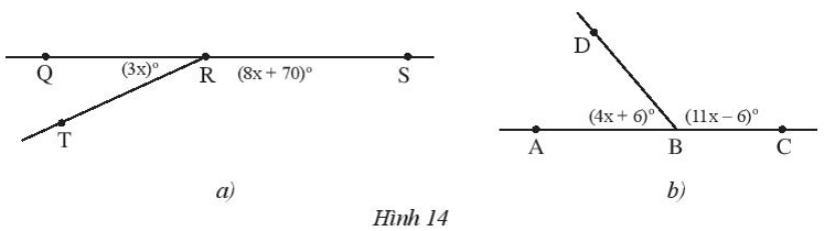 Tìm giá trị của x trong Hình 14