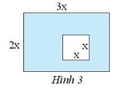 Hãy viết biểu thức biểu thị diện tích của phần được tô đậm trong Hình 3