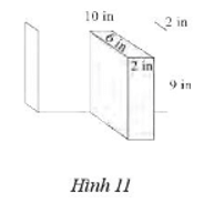 Hai hình hộp chữ nhật được ghép với nhau như Hình 11. Tính thể tích của khối ghép