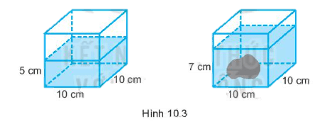 Bạn Hà có một bể cá có dạng hình lập phương có độ dài cạnh 10 cm