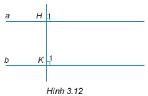 Cho Hình 3.12. Giải thích tại sao a // b