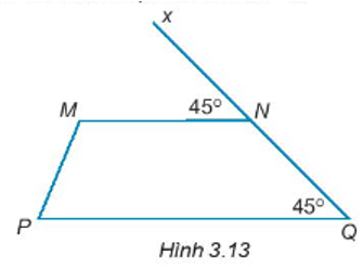 Cho Hình 3.13. Giải thích tại sao MN // PQ