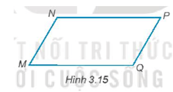 Vẽ lại hình 3.15 vào vở, biết NP // MQ và NP = MQ