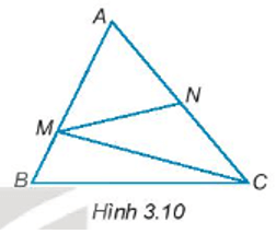 Cho Hình 3.10 Viết tên góc so le trong với góc NMC