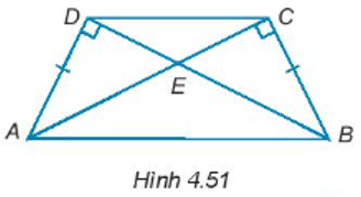 Cho các điểm A, B, C, D, E như Hình 4.51. Chứng minh rằng