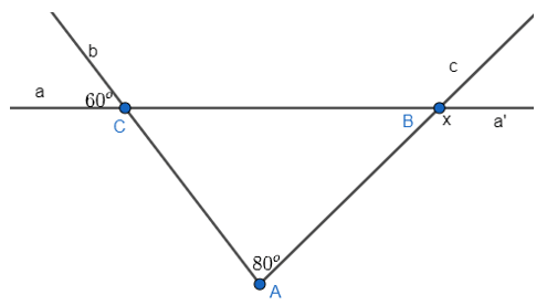 Tìm số đo góc x trong Hình 4.7