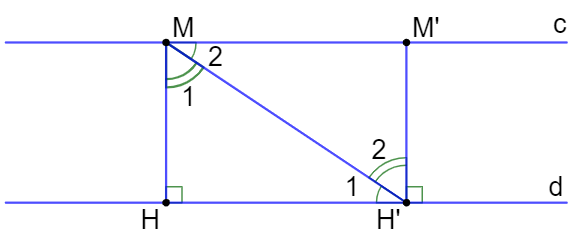 Cho hai đường thẳng song song c và d