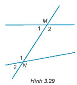 Cho Hình 3.29 Cặp góc so le trong là cặp góc