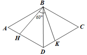 Cho hình thoi ABCD có AB = 2 cm, góc A = 1/2 góc B