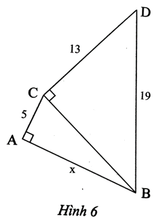 Tính độ dài x trong Hình 6