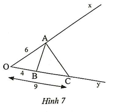 Quan sát Hình 7. Chứng minh rằng góc OBA = góc OAC