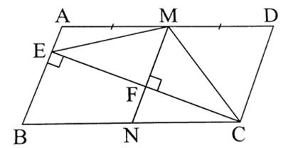 Cho hình bình hành ABCD có AD = 2AB. Gọi M là trung điểm của AD