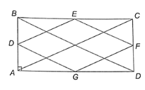 Cho hình chữ nhật ABCD. Gọi D, E, F, G lần lượt là trung điểm các cạnh AB, BC, CD, DA