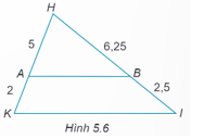 Cho Hình 5.6. Chứng minh rằng AB // KI trang 48 sách bài tập Toán 8 Tập 1