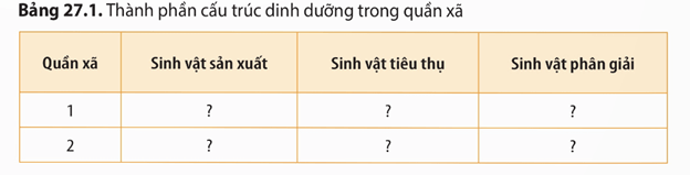 Lý thuyết Thực hành: Tìm hiểu cấu trúc dinh dưỡng của quần xã trong tự nhiên (Sinh 12 Kết nối tri thức Bài 27)