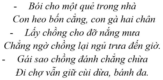 Soạn bài Ca dao hài hước ngắn nhất