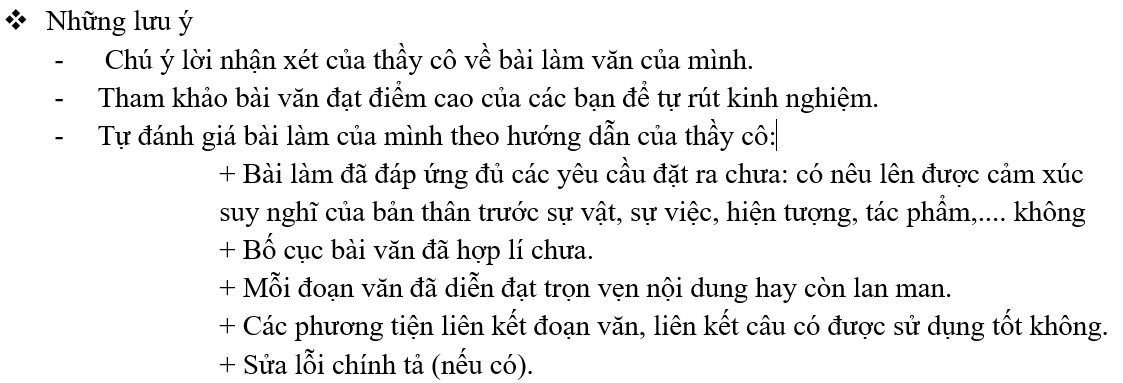  Soạn bài Trả bài làm văn số 1 ngắn nhất