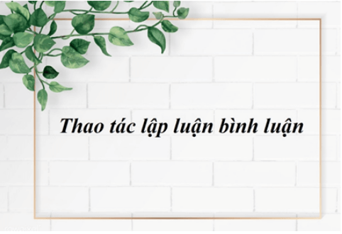 Soạn bài Thao tác lập luận bình luận | Ngắn nhất Soạn văn 11